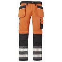 Snickers Work Trousers High Visi with Holster Pock Class 2 (A048021)