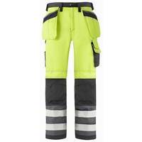Snickers Work Trousers High Visi with Holster Pock Class 2 (A048021)