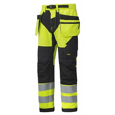 Snickers Work Trousers Holster Pockets FlexiWork High Vis (A048007)